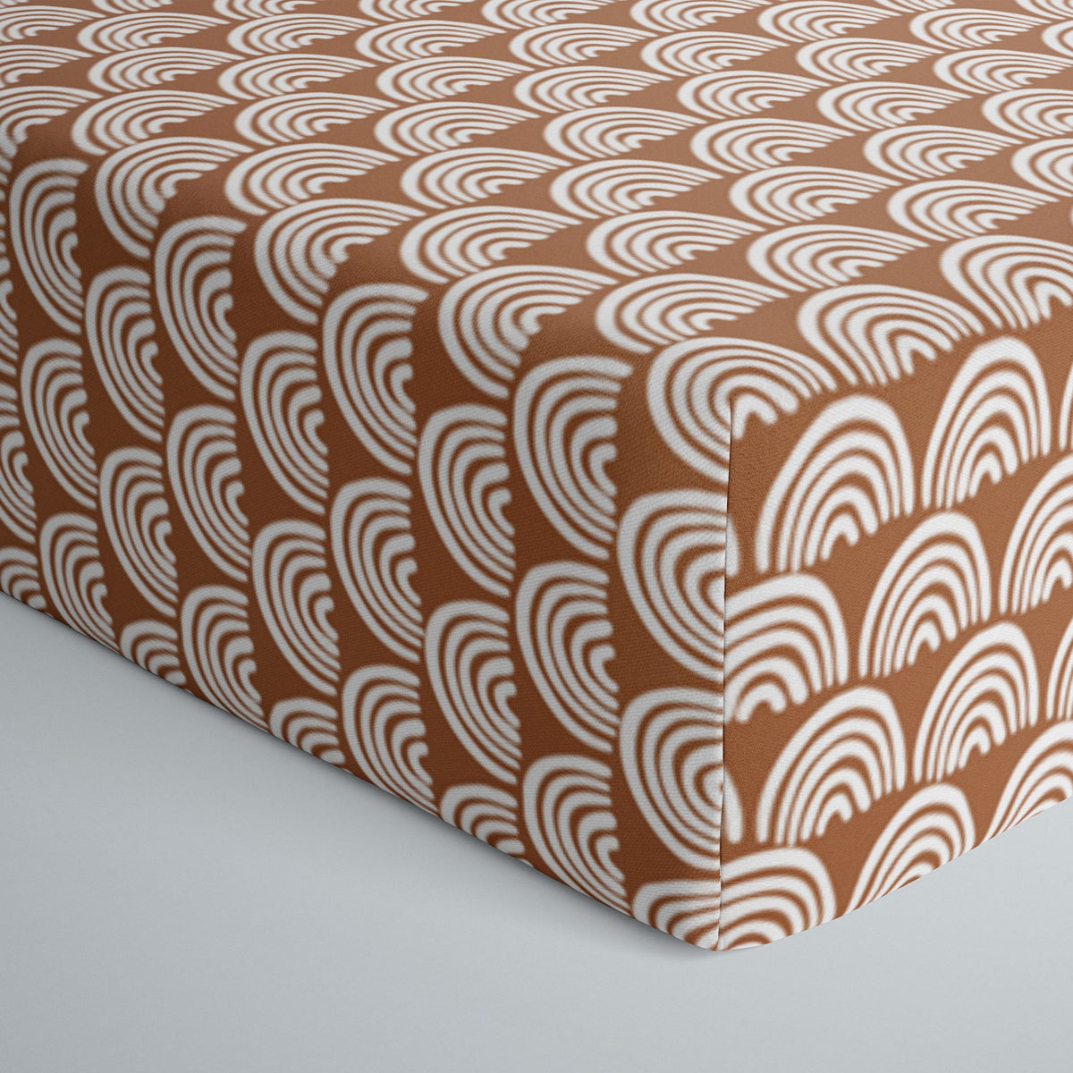 Rust Color Crib Rust Rainbows Fitted Crib Sheet - Little Sleepies