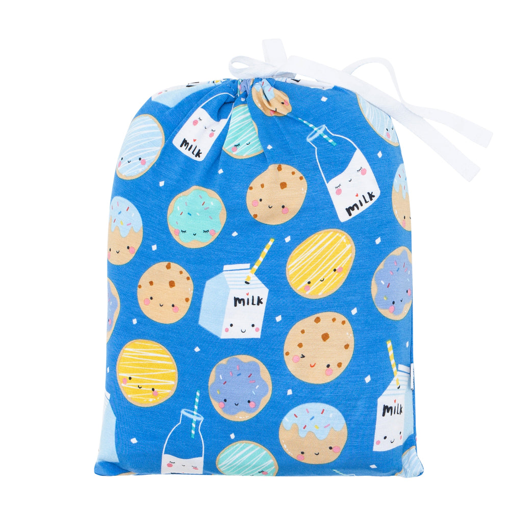 Click to see full screen - Crib Sheet - Blue Cookies & Milk Fitted Crib Sheet