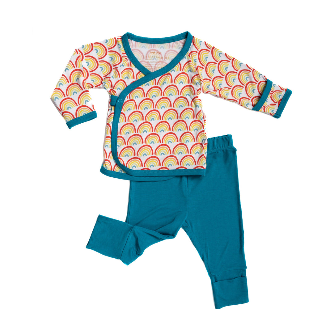 Crossover Set - Primary Rainbows Two-Piece Bamboo Viscose Crossover Set