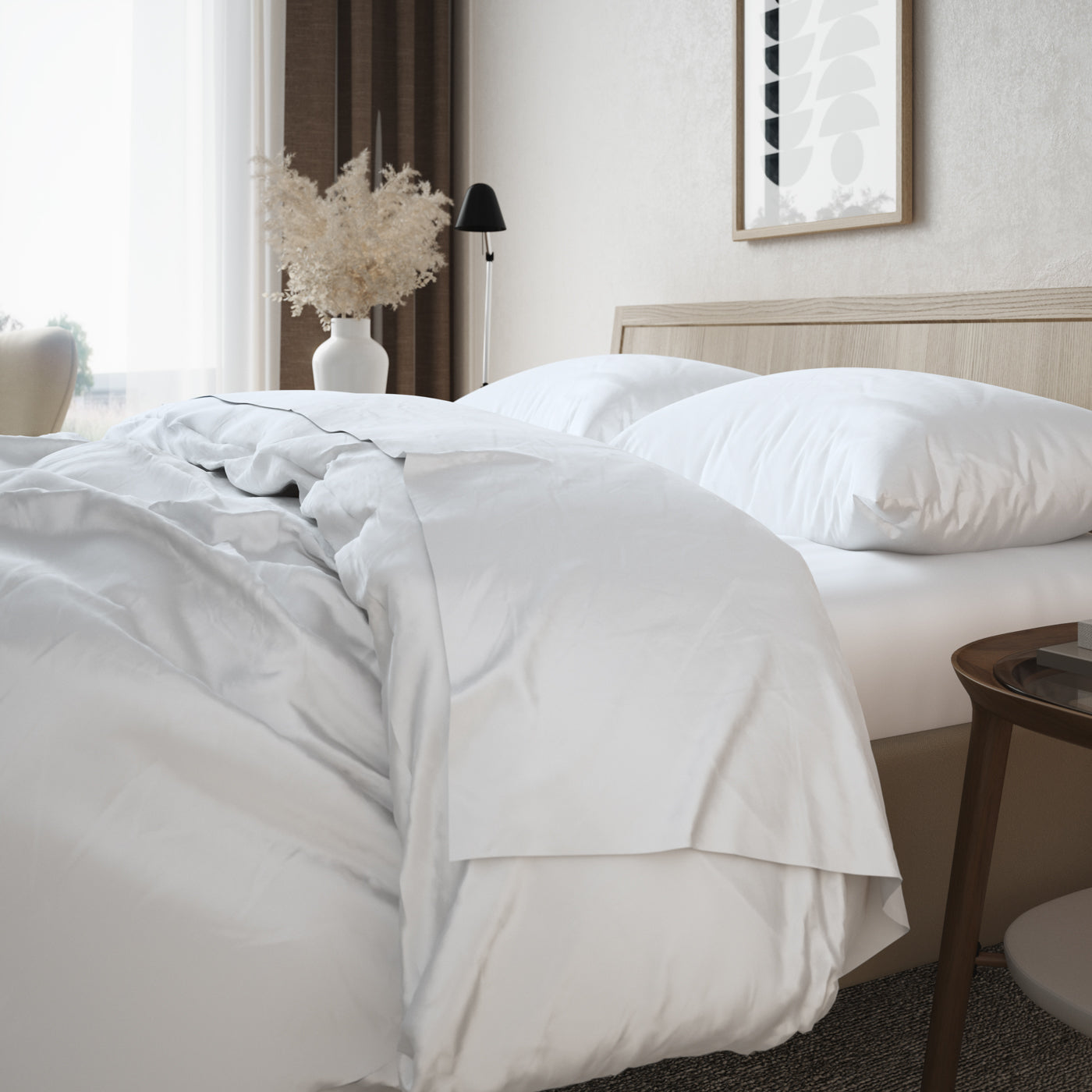 Pearl Bamboo Viscose Duvet Cover King by Little Sleepies
