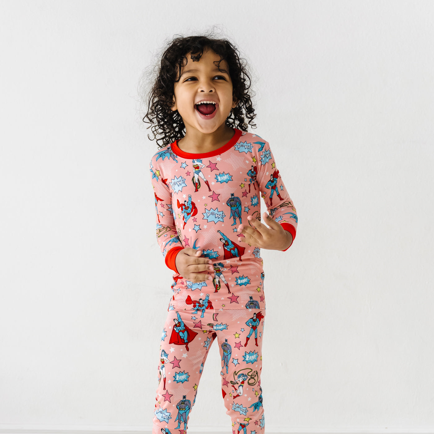 Pink Justice League™ Two-Piece Pajama Set – Little Sleepies