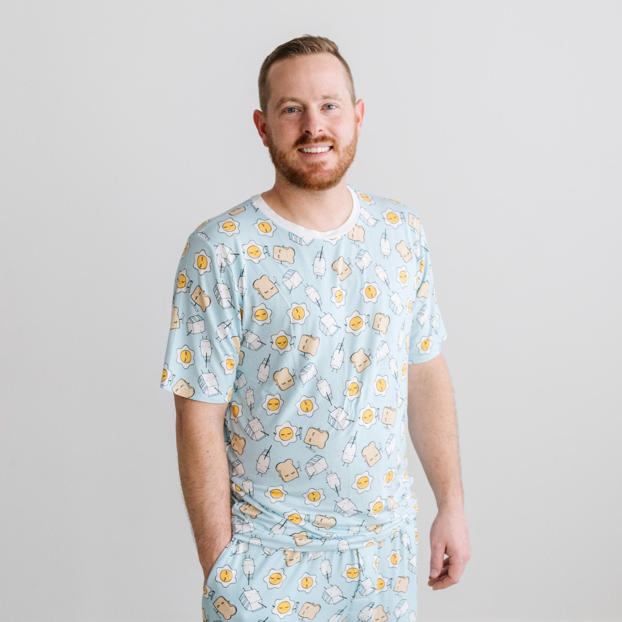 Mens short sleeve online pajamas