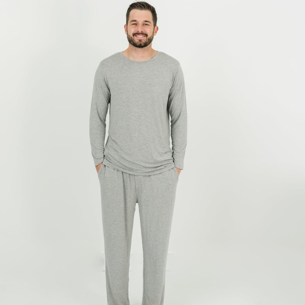 Men's - Heather Gray Men's Bamboo Viscose Pajama Pants