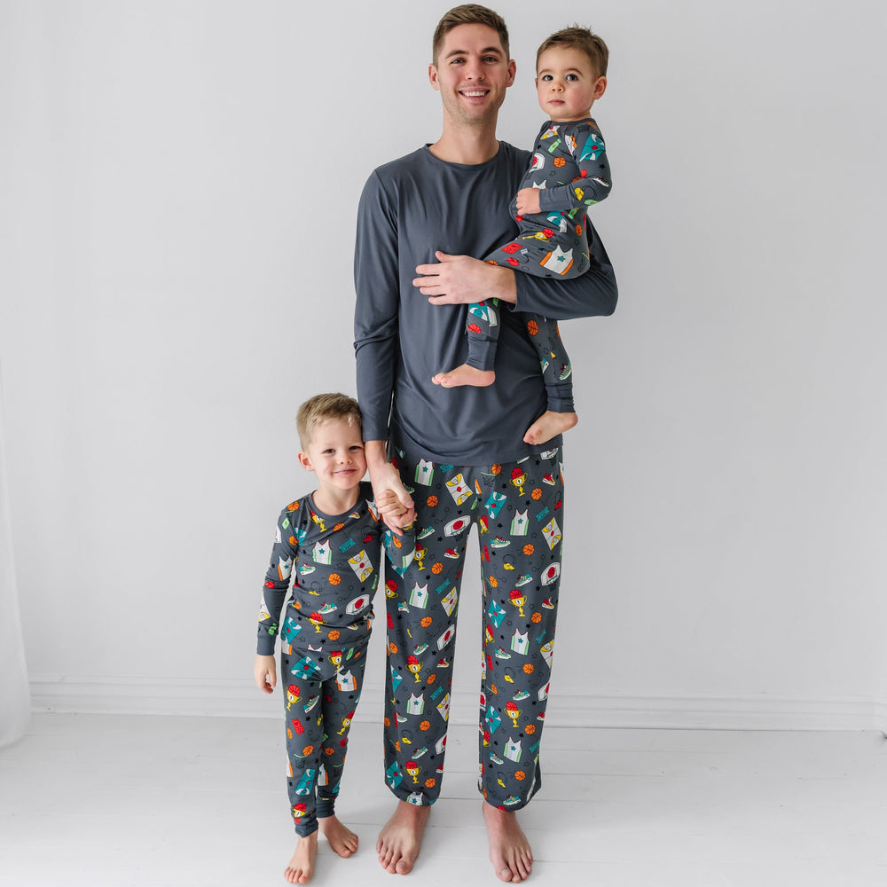 Men's LS PJ Tops - Slate Gray Men's Bamboo Viscose Pajama Top