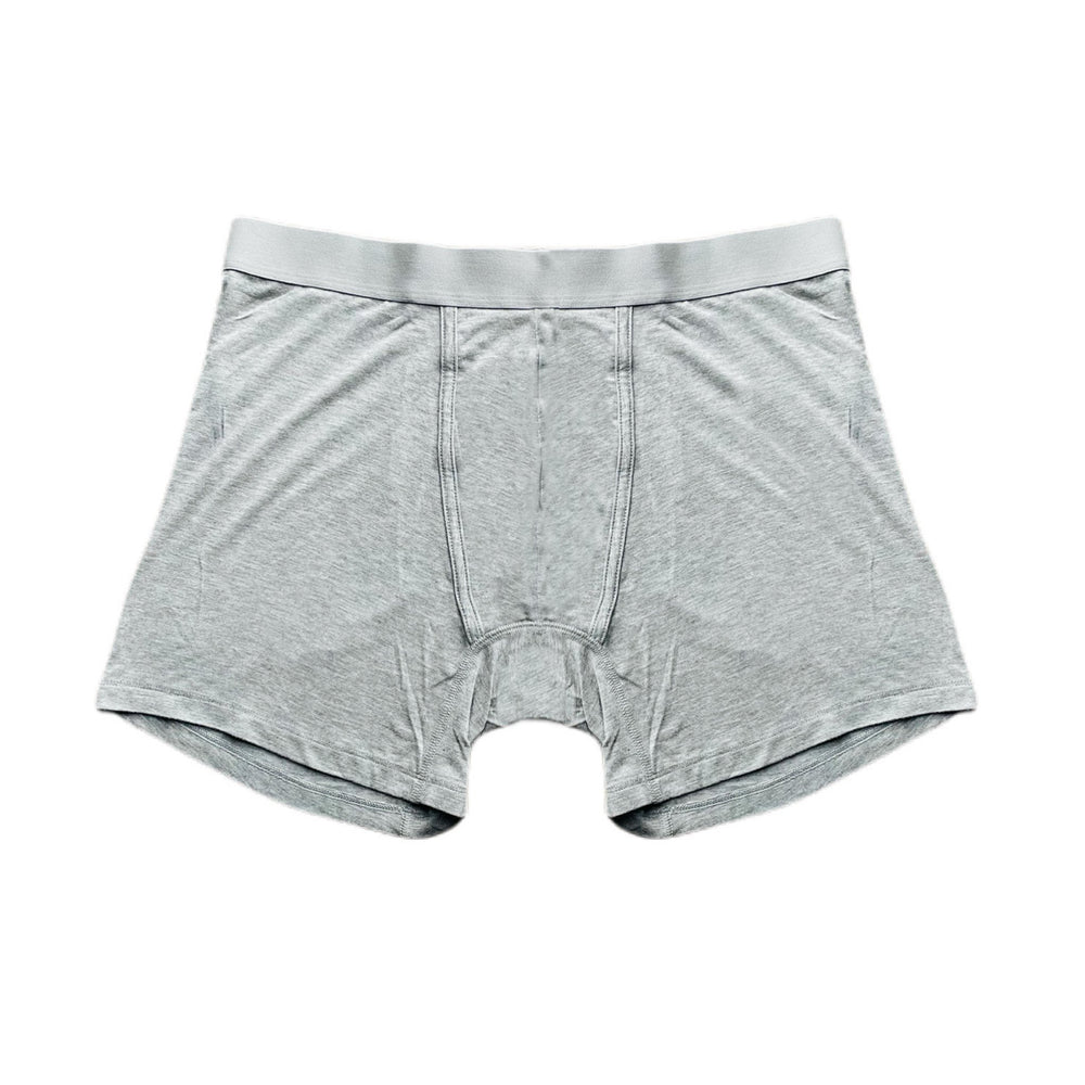 Click to see full screen - Men's Bamboo Viscose Boxer Briefs in Heather Gray