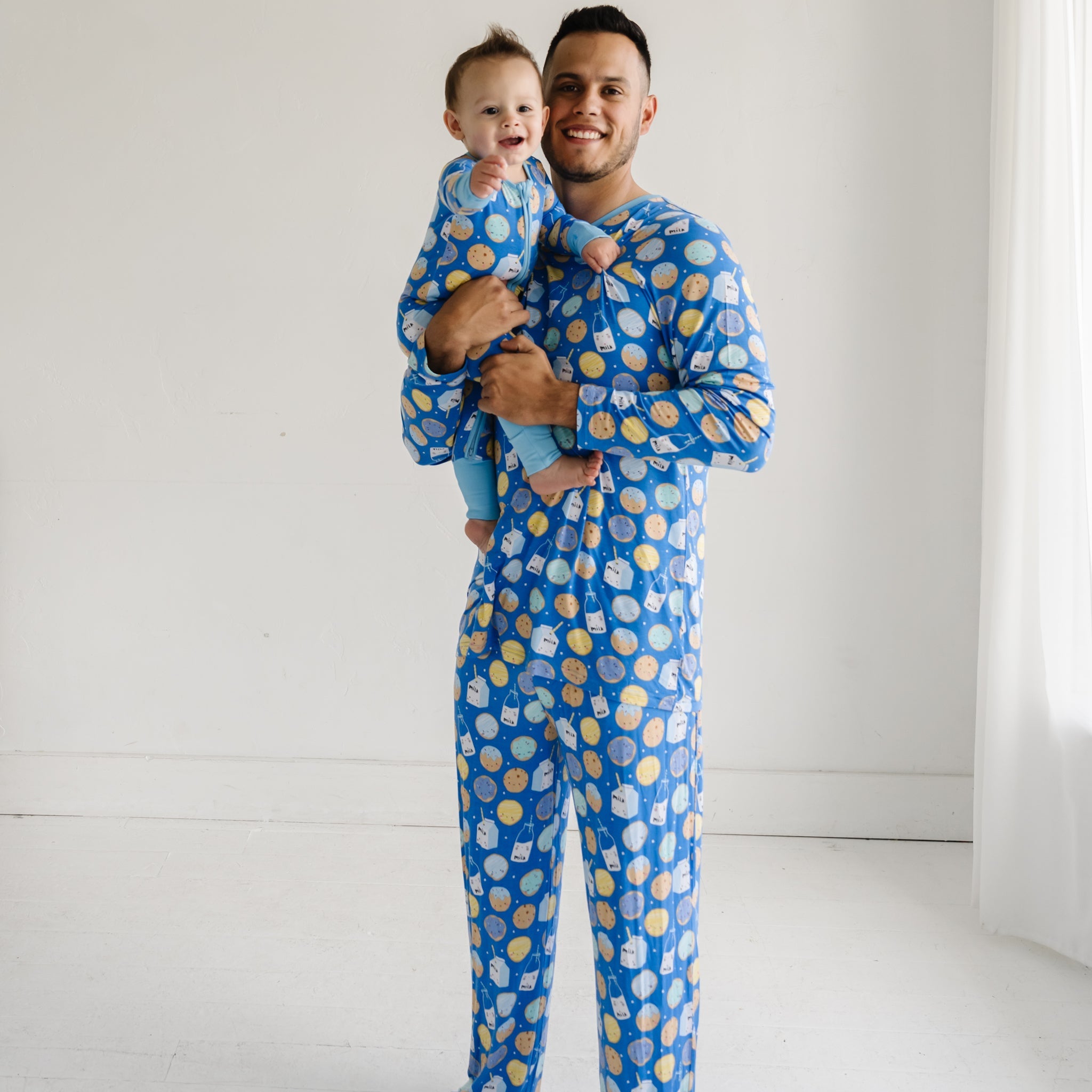 Men's PJ Pants - Blue Cookies & Milk Men's Bamboo Viscose Pajama Pants