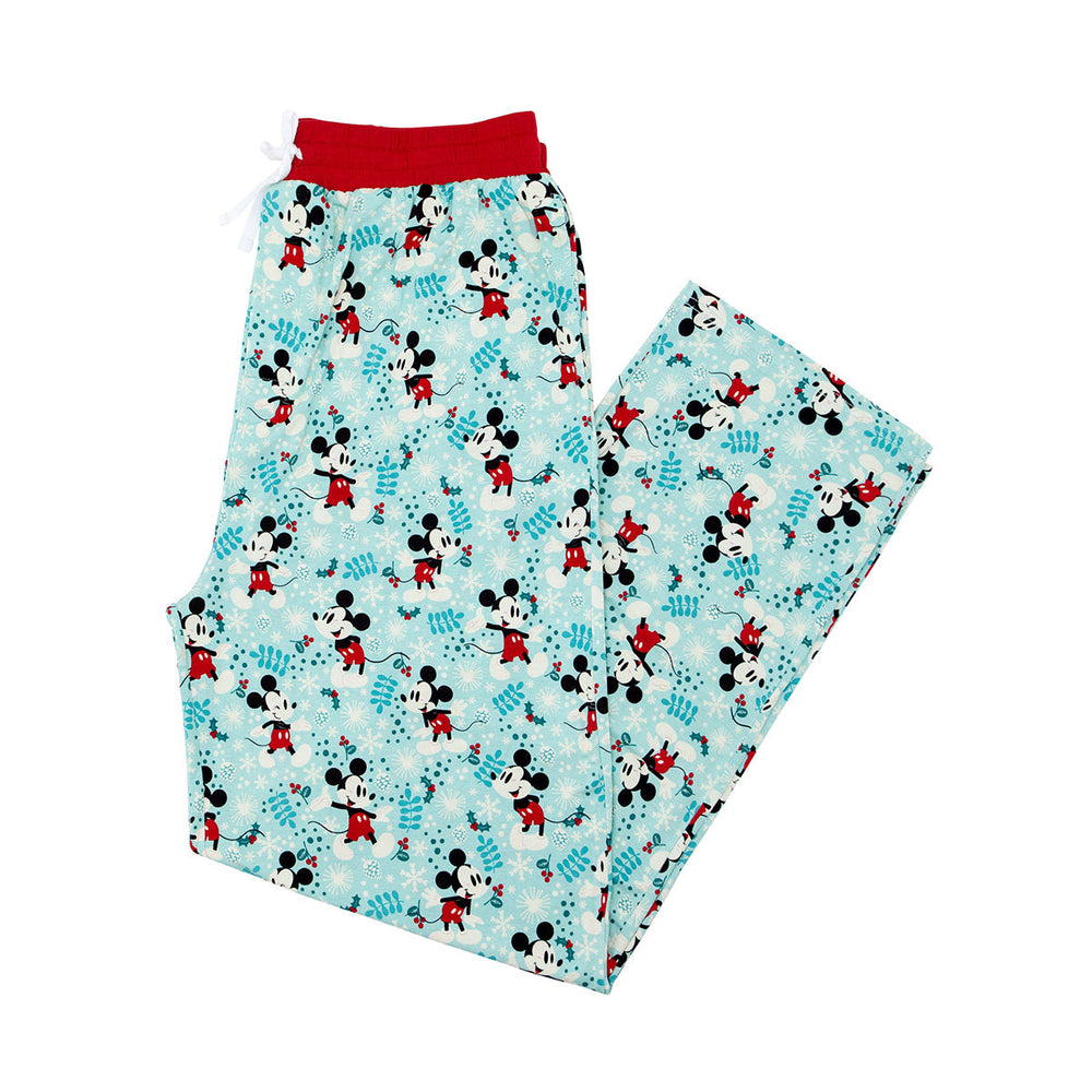 Men's PJ Pants - Disney Mickey Winter Wonderland Men's Bamboo Viscose Pajama Pants