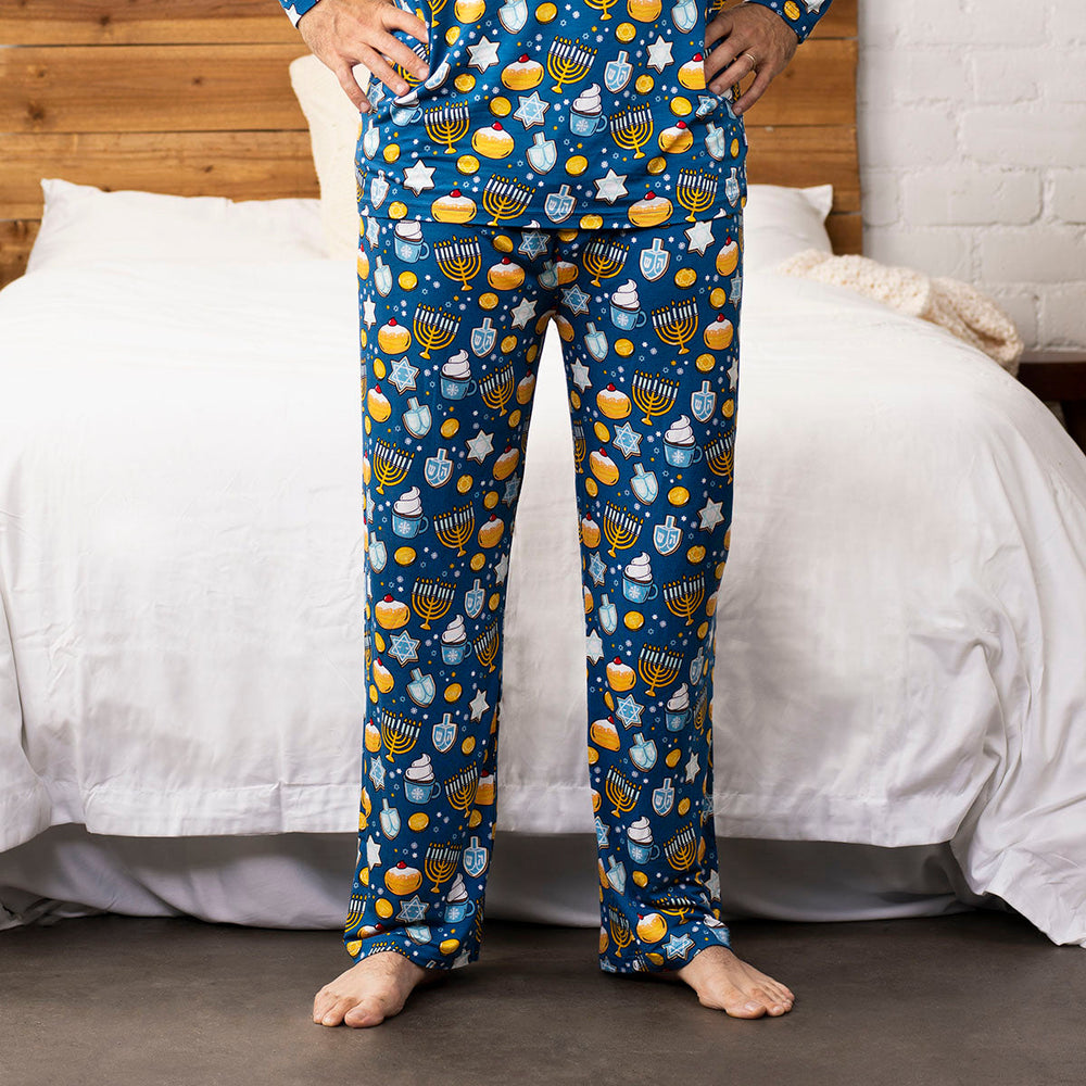 Men's PJ Pants - Hanukkah Sweets Men's Bamboo Viscose Pajama Pants