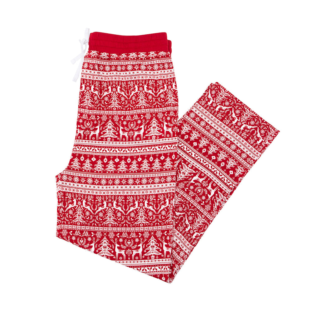 Flat lay image of men's Reindeer Cheer pajama pants