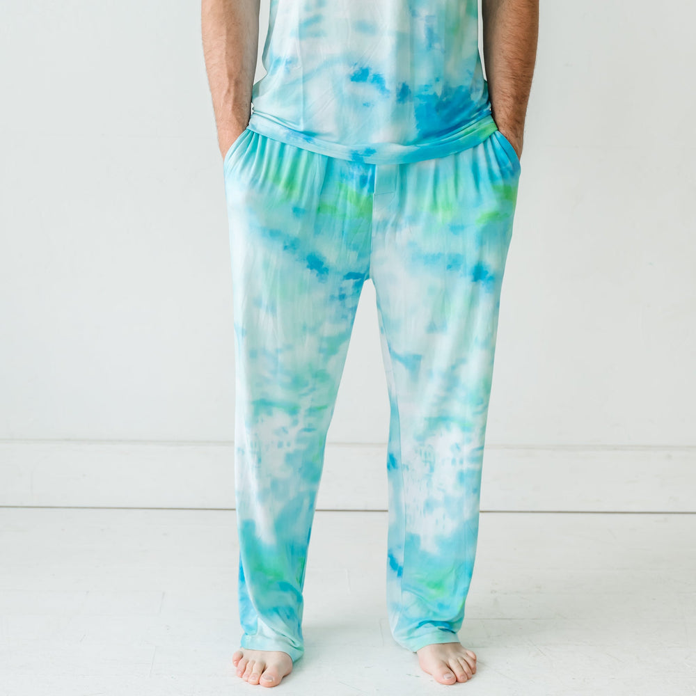 Men's PJ Pants - Tidepool Watercolor Men's Bamboo Viscose Pajama Pants