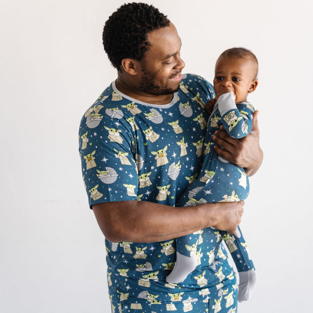 Star Wars™ Grogu family matching pajamas in Men's and baby sizing.