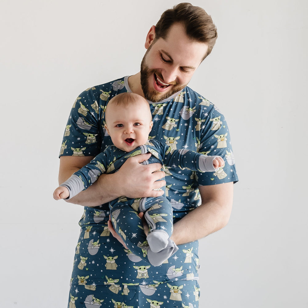 Star Wars™ Grogu family matching pajamas in men's and infant baby sizing.