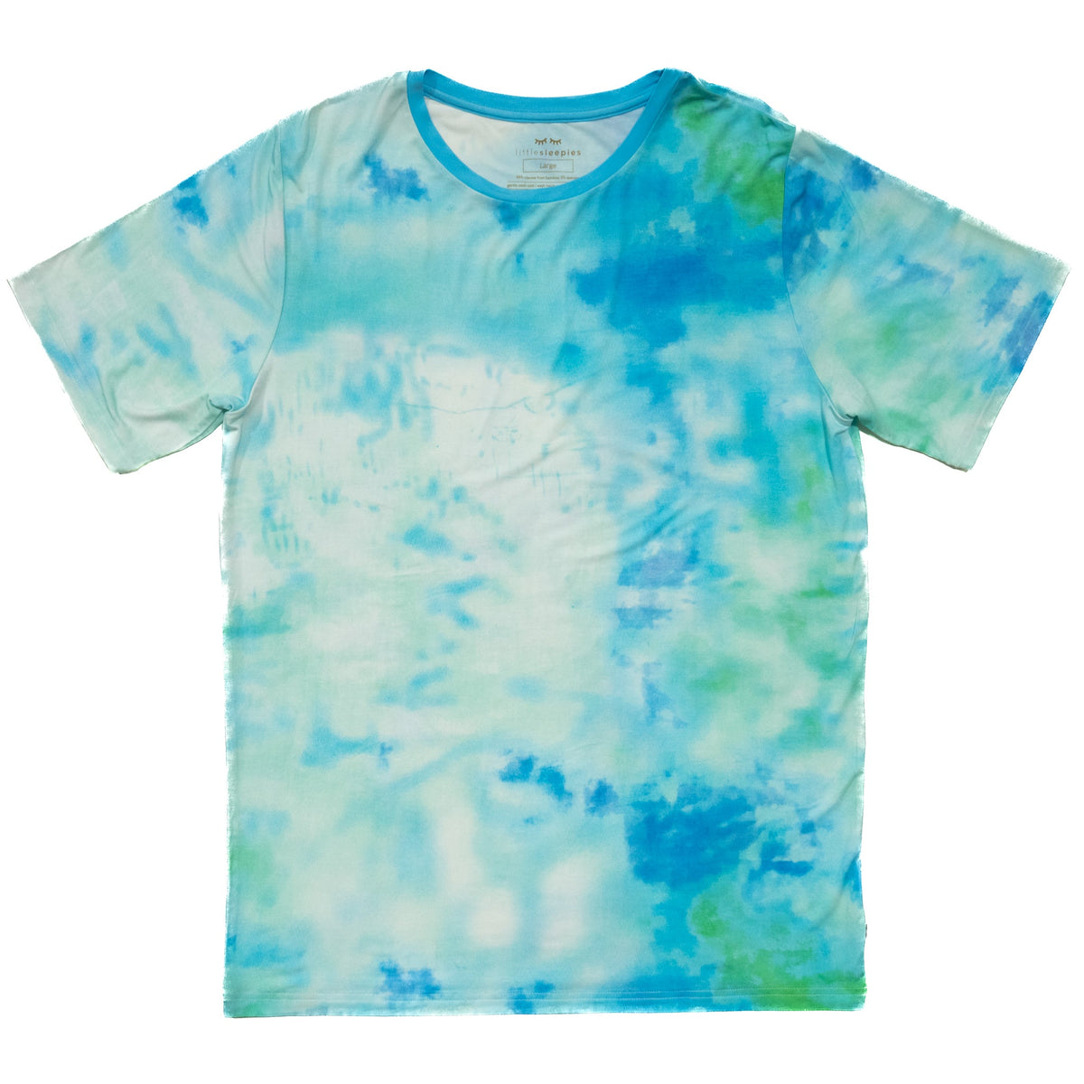 Men's SS PJ Tops - Tidepool Watercolor Men's Short Sleeve Bamboo Viscose Pajama Top