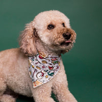 Alternative image of a dog wearing a Holiday Treats pet bandana