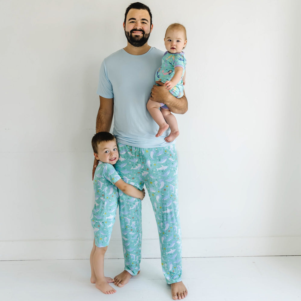 Shark Soiree Two-Piece Short Sleeve & Shorts Pajama Set