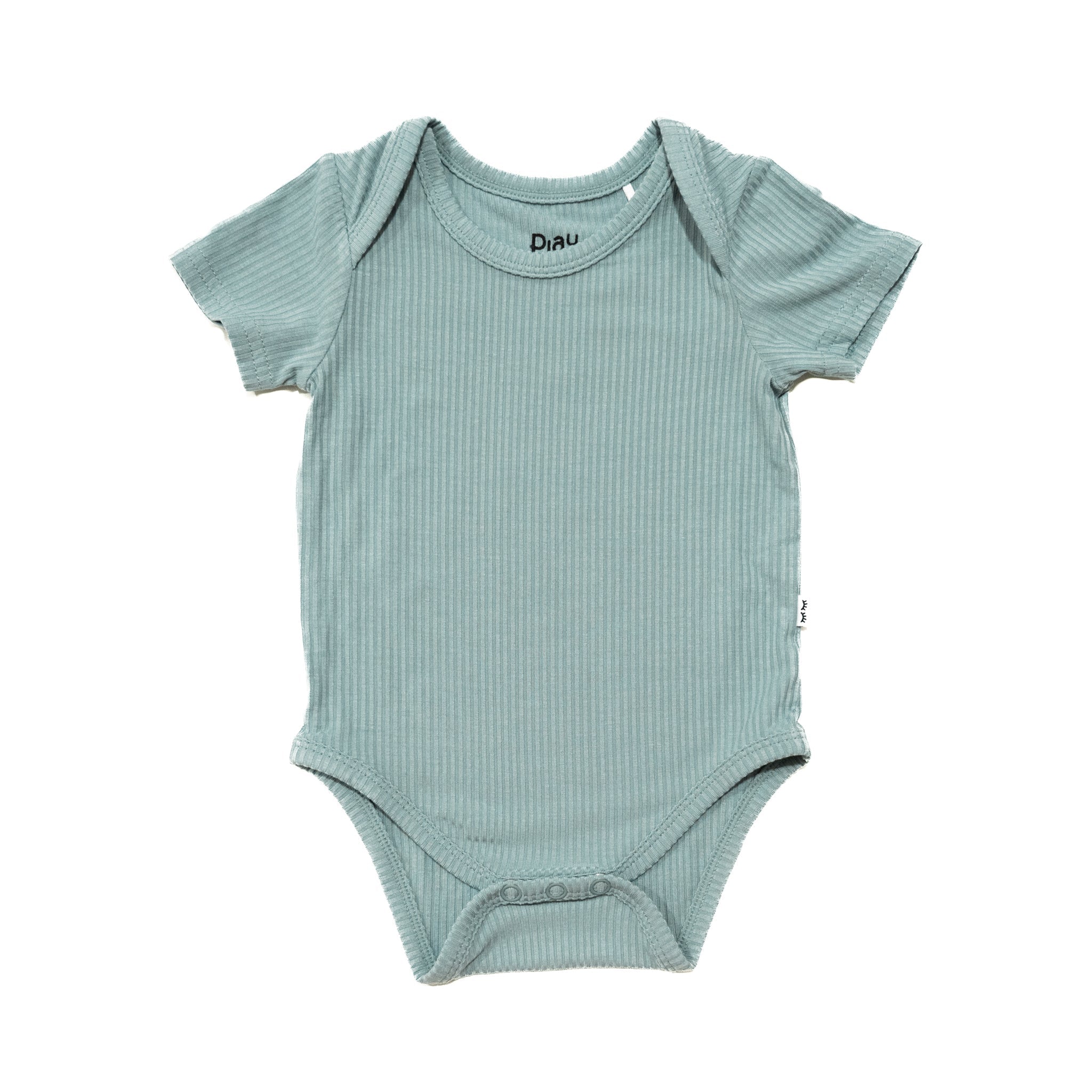 Baby Terry Cloth Long Sleeve Checkered Romper (3-24M) - Sage Green 1-2y(3)