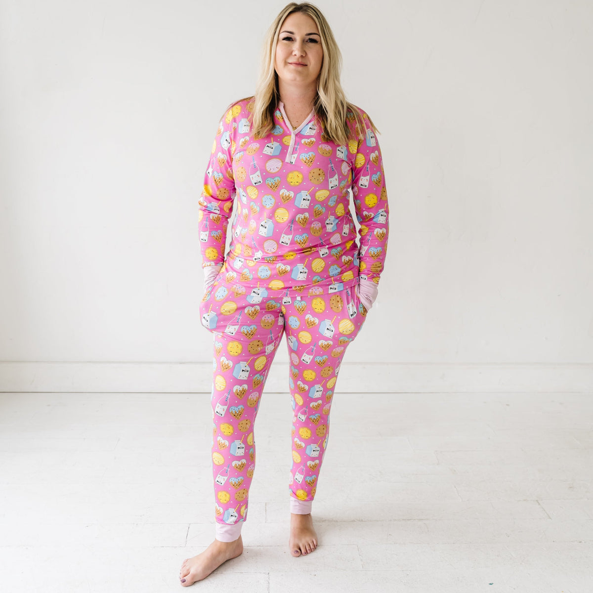 Pink Cookies & Milk Women's Pajama Top - Little Sleepies