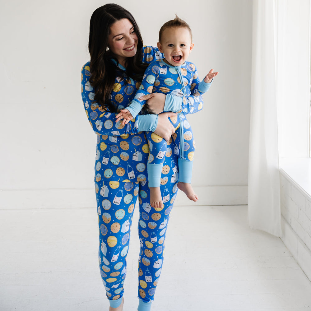 Women's PJ Pants - Blue Cookies & Milk Women's Bamboo Viscose Pajama Pants