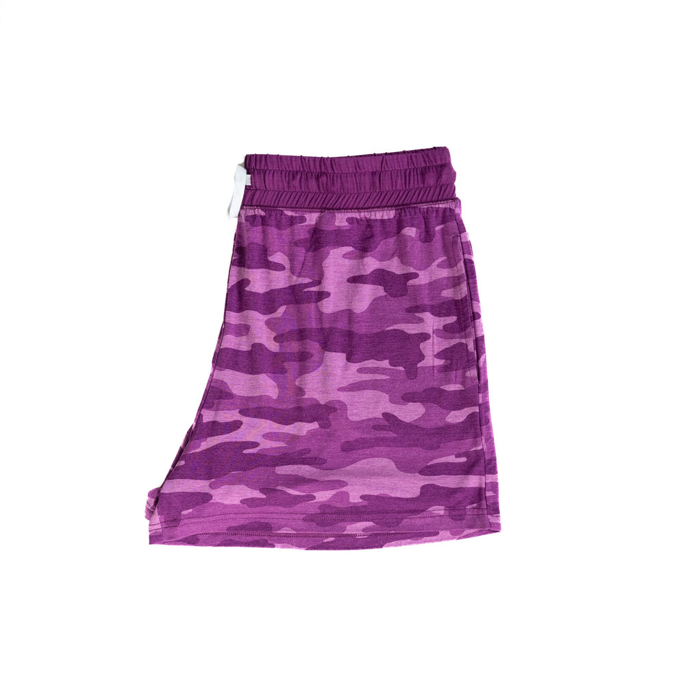 Women's PJ Shorts - Berry Camo Women's Bamboo Viscose Pajama Shorts