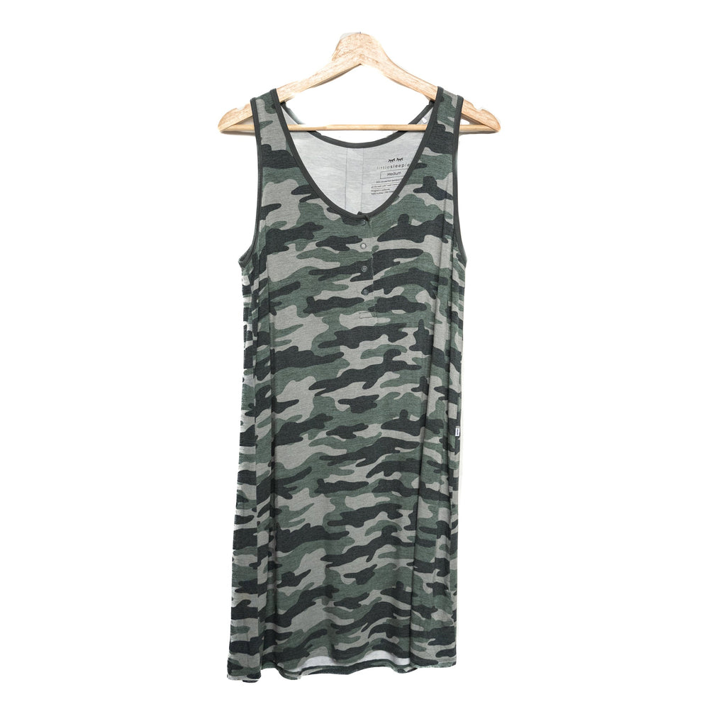 Women's Tank Nightgowns - Vintage Camo Women's Bamboo Viscose Sleeveless Nightgown