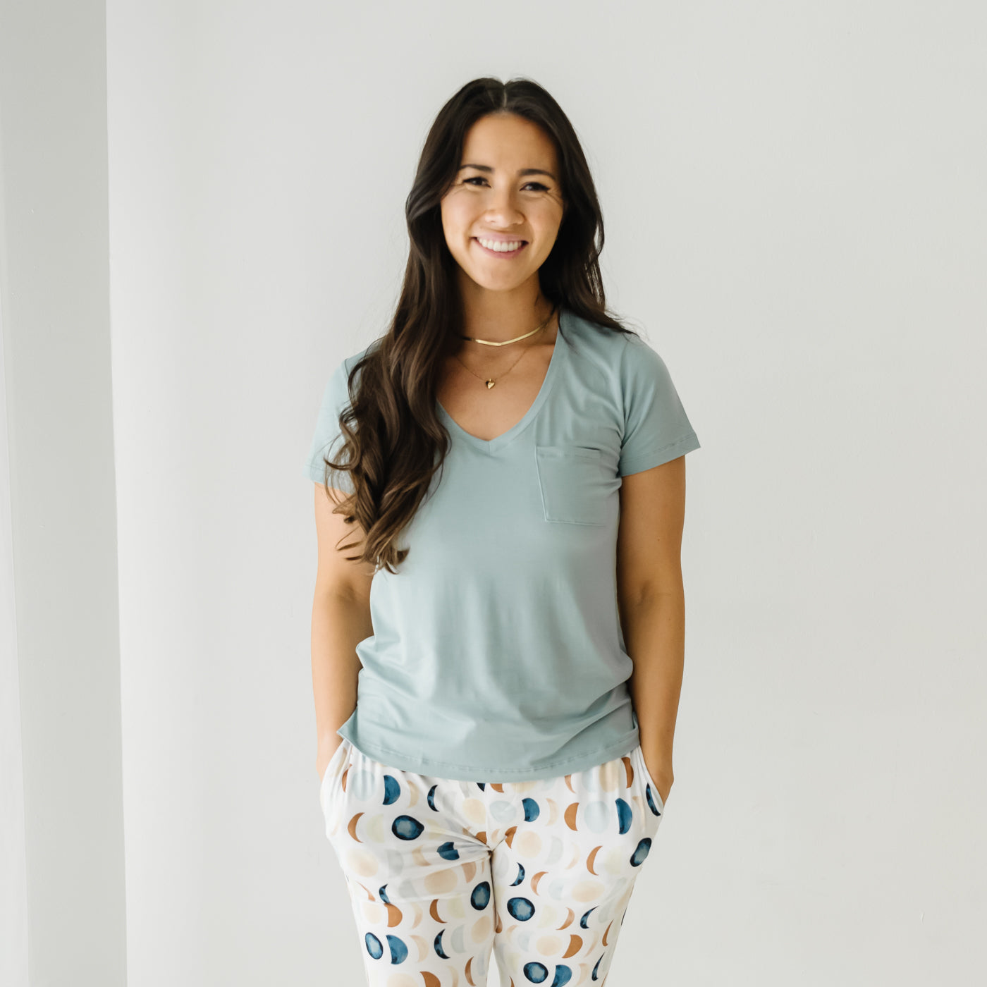 Women's - Women's Bamboo Viscose Perfect Pocket Tee Stormy