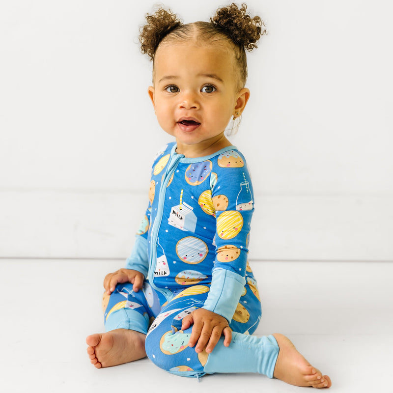 Zippy - Blue Cookies & Milk Bamboo Viscose Zippy