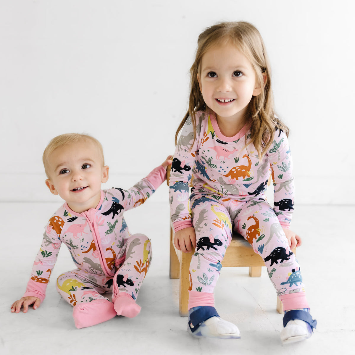 Zippy - Pink Jurassic Jungle Bamboo Viscose Zippy