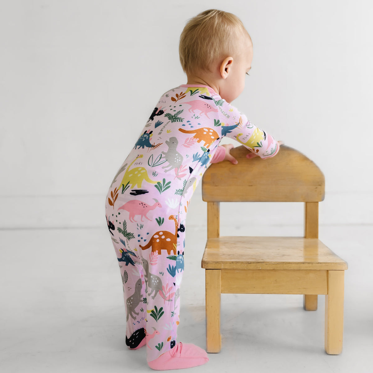 Zippy - Pink Jurassic Jungle Bamboo Viscose Zippy