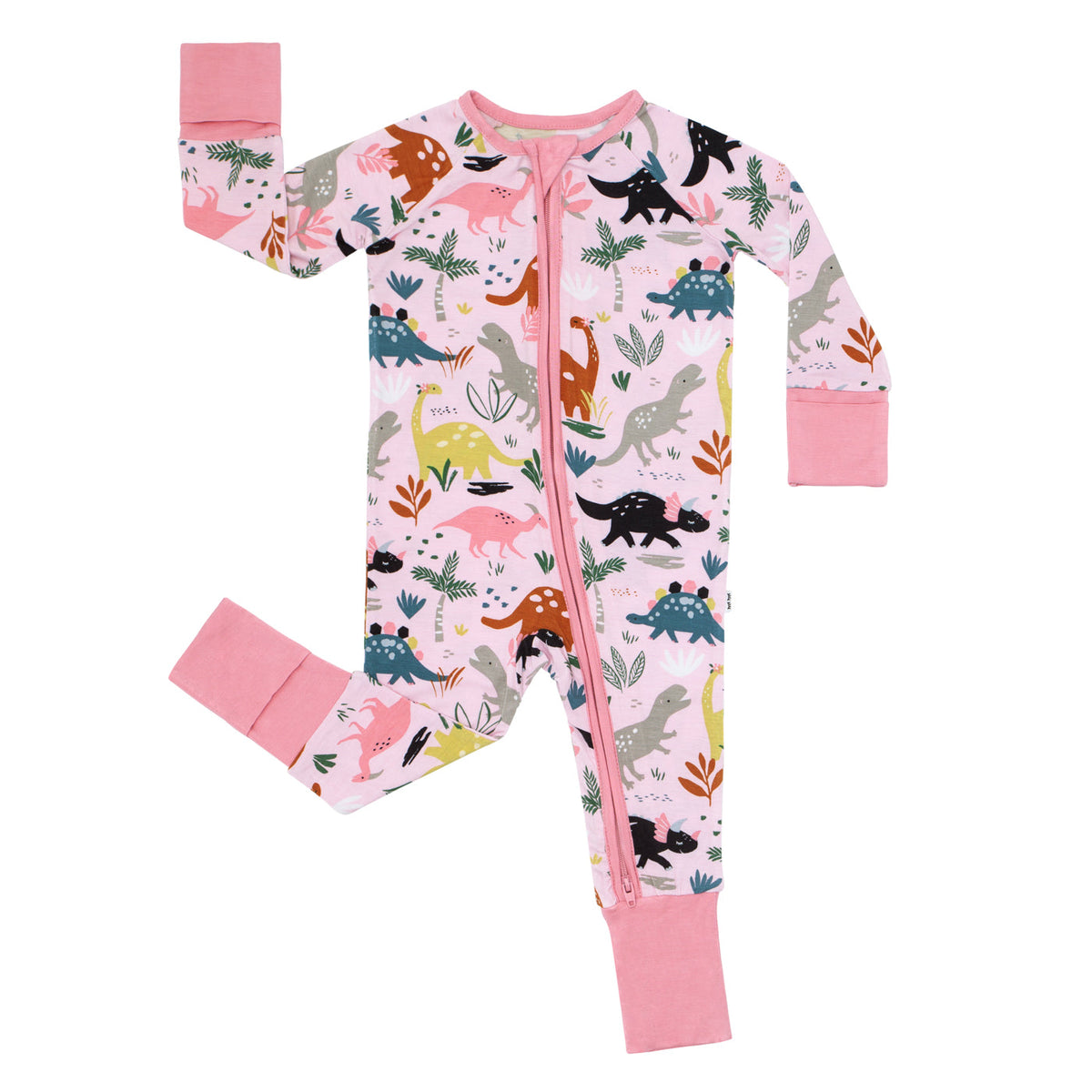 Zippy - Pink Jurassic Jungle Bamboo Viscose Zippy