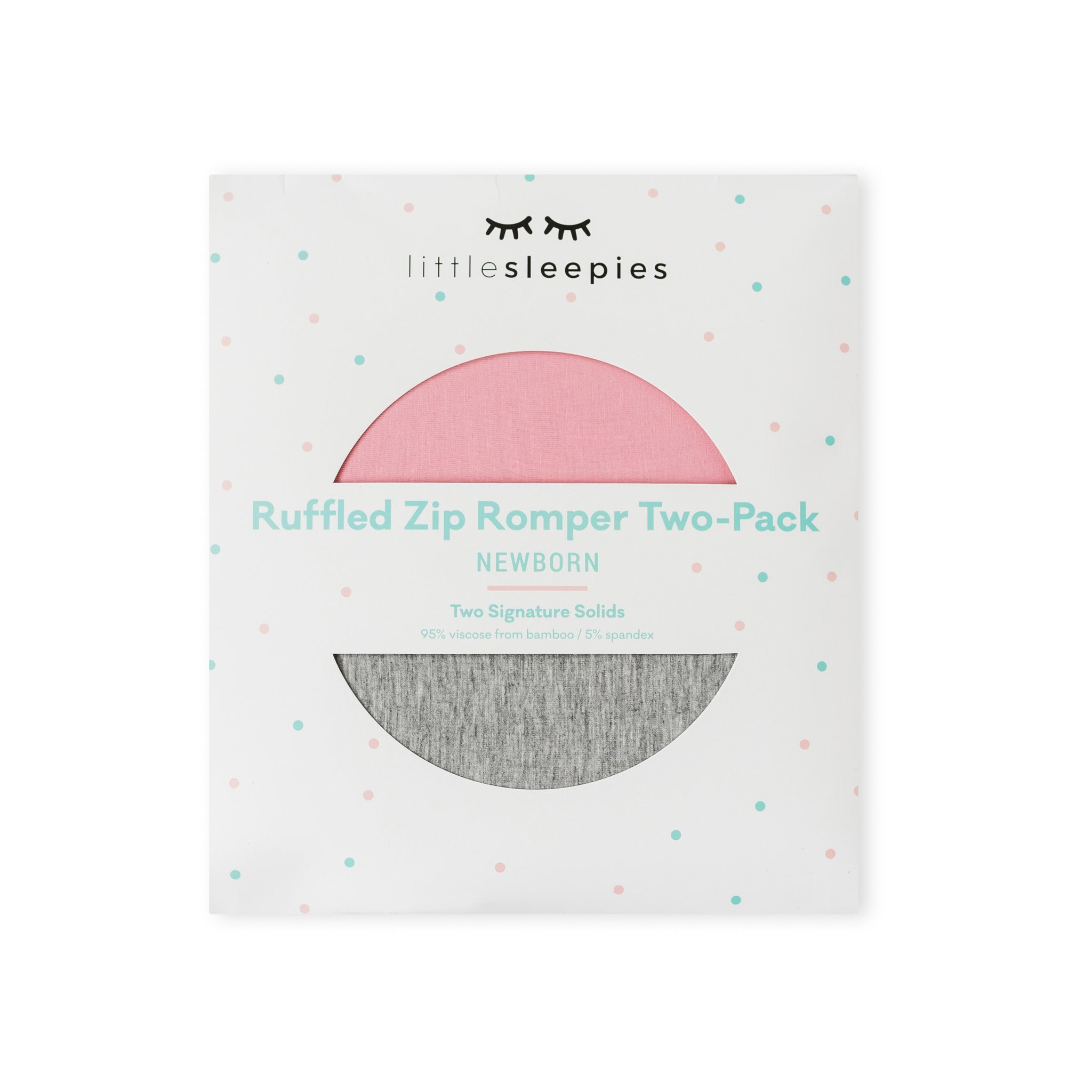 Front of the Solid Ruffle Zippy Two Pack Gift Box 